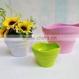 Unique Shape Resin Bright Color Flower Pot thumbnail-3