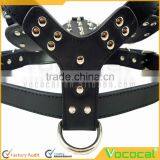 Black Spiked PU Leather Pet Dog Harness Dog Chest Belt Pet Accessory Size L thumbnail-2