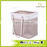 Store More Large Linen Cotton Rope Handled Foldable Laundry Bag thumbnail-1