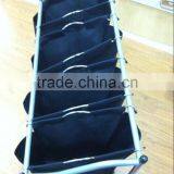 4 Compartments Chrome Laundry Sorter With Wheel thumbnail-2