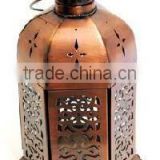 copper plated moroccan lantern