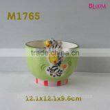 Colorful Bloom Ceramic Cartoon Character Bowl thumbnail-1