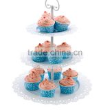 powder coated metal 3-tier Round Shape Cupcake Stand-cake tools
