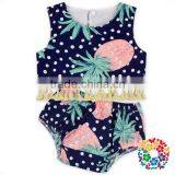 Summer New Fashion Children 2Pcs Cotton Bloomer Set Flower Cheap Baby Girls 2 Pcs Outfits thumbnail-5
