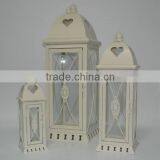 Set of 3 Antique Moroccan Wedding Decoration Metal Candle Lantern thumbnail-1