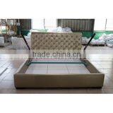 IN STOCK NOW King Size Bronze Leather Bed Room Furniture With Storage thumbnail-6