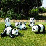 Large Outdoor Decorations Fiberglass Garden Panda Statue for Sale thumbnail-3
