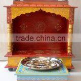 Beautifully Hand Painted Wooden Temple With 1 Drawer thumbnail-5