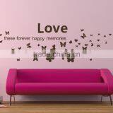 Fashion Decorative Circle DIY Wall Sticker , Butterfly Echoes Sitting Room Wall Stickers TV Setting Post thumbnail-3