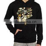 Men Black Printing Hoodies,top Quality Cotton Fleece Mens Hoody,Leisure Man Hoody and Sports Plain Hoodies thumbnail-1