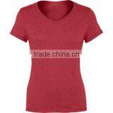New Design Custom V-Neck Women t Shirt Printing thumbnail-6