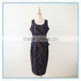 Shantung Lace Combination Classic 3 Pieces Skirt Church Suit For Women thumbnail-4