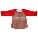 Wholesale Children Wear Icing Ruffle Raglan Shirt Baseball Shirt Long Sleeve Children's Boutique Clothing thumbnail-3