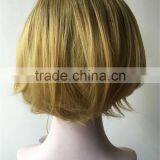 New Fashion Blonde Synthetic Hair Wig For Christmas Party Or Halloween Short Bob Wig For Woman thumbnail-3