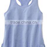 100% Ctn, S/J, 160 Gsm, Children Girls Tank Top With Side Slit thumbnail-1