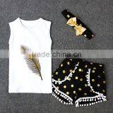 S17447A Hot Sale Summer Girls Outfit 2 Pieces Boutique Clothing Set thumbnail-2