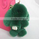 Myfur 2017 Hot Sale Lovely Rex Rabbit Fur Keychain for Bag thumbnail-5