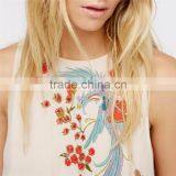 2017 Latest Fashion Top Design Soft Embroidered Pretty Tank thumbnail-2