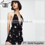 WOMEN Sexy Bare Back and Deep V-neck Tied Straps Jumpssuit thumbnail-1