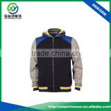 High Quality Waterproof Hood Ribbed Cuff and Bottom Full Zip Youth Hoodie Jacket