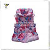 Factory Printed Girl Sleeveless Winter Jacket for Baby thumbnail-1