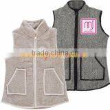FACTORY Wholesale Monogrammed Herringbone Vest thumbnail-4