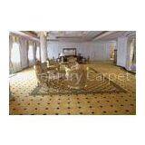 Dustproof Yellow Luxury Handmade Wool Drawing Room Carpets With Loop Pile