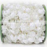 30meters/roll 4mm Handmade Rose Flower Fish Line Garland Hanging Bead Chains Wedding Bridal Hair Accessory thumbnail-4