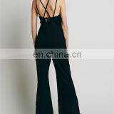Long Pant Jumpsuit Black Polyester Jumpsuit Designer Jumpsuit Women thumbnail-3