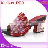 Royal Blue Italian Ladies Shoes African Slipper Ladies Paty Shoes High Heel Slipper thumbnail-3