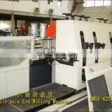 End milling and notching machine for aluminum extrusion profile