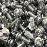 M2/M3-M6 Cross Recessed Small Pan Head Screw Single Coil Spring Lock Washer Assemblies Black Plating Screws Nut Vis DIN6900-1 ISO10664 thumbnail-2