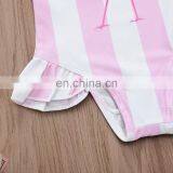 2019 Girls Flamingo Swimwear Beach Kids Whale Print One-piece Polka Dot Swimsuit Baby Swimming Clothes Girls Swimwear thumbnail-6