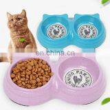 Eco-friednly Cat Bowl Bamboo Fiber Dog Bowl Double Pet Bowl thumbnail-1