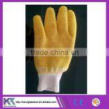 High Quality Double-faced Yellow Rubber Protective Safety Working Gloves Manufacturer Price (V053)