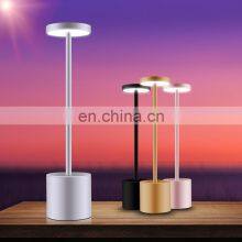 Home Style Aluminium USB Rechargeable Battery Table Lamp LED Cordless Table Lamp