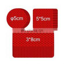 1/4Pcs New Square/Rectangle/Round Red/Blue/Orange/White/Yellow Auto Safety Reflector Tape Door Bumper Stickers Car Reflection thumbnail-5