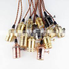 DIY Pendant Lamp Fixture With E27 Lamp Holder and Ceiling Rose Light Cord