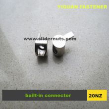 Built-in connector for 20 series aluminium profile system