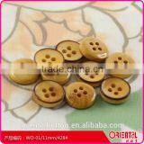 Burned Rim Small Size Holes Square Wooden Shirts Skirt Knitwear Button thumbnail-3