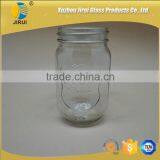 400ml Round Shape Ice Cold Clear Glass Mason Jar Without Handle thumbnail-3