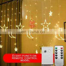 Release Holiday Moon Star New Curtain String Decorative Outdoor LED Lights Christmas thumbnail-3