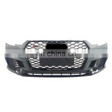 For Audi A4 B9 S4 2017-2019 modified RS4 model PP plastic body kit include front bumper assembly with grille grill
