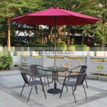 Modern Luxury Outdoor Sets Patio Rattan Furniture Folding Dining Table Set Rattan Table and Chairs Set With Umbrella thumbnail-2