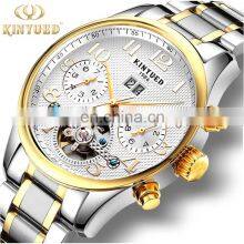 KINYUED J013 New Sporty Men Gold Watch Mechanical Men's Hand Watch Stainless Steel Auto Day Watch thumbnail-5