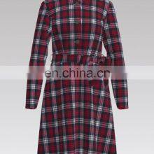 Best Sale BCI Cotton Yarn Dyed Flannel Check Red Design For Winter thumbnail-2