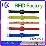 RFID Bracelet Rfid Reader Pulsera Silicone Bands Rfid Wristband Logo and Character Printing thumbnail-2
