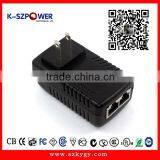 Green eco friendly product 24V 1A 24W Power over Ethernet (POE) adapter24V1A
