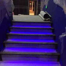 Wholesale surface mounted downward blue dot luminous carpet LED step lamp for theater