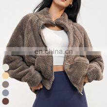 Winter Top Selling Stand Collar Lamb Fleece Coat Tik Tok Hot Keep Warm Casual Sports Wear Outdoor Exercise Thick Jacket thumbnail-5